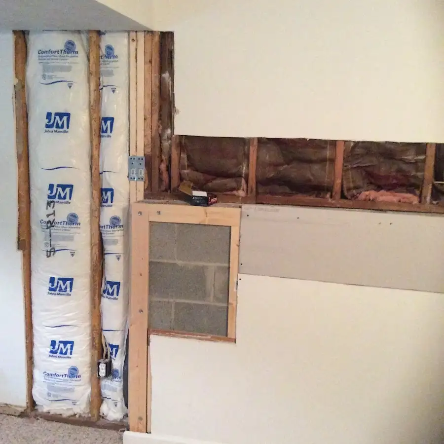 Wall insulation replacement during Odor Removal & Deodorization in Marshall